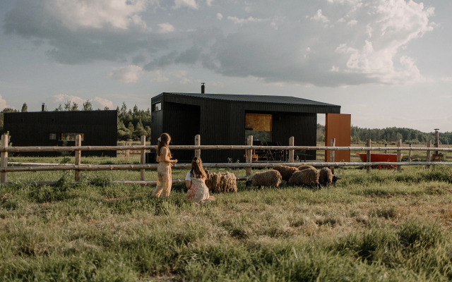 Глэмпинг Панорамные мини-домики на ферме Nomad Houses на Браславе