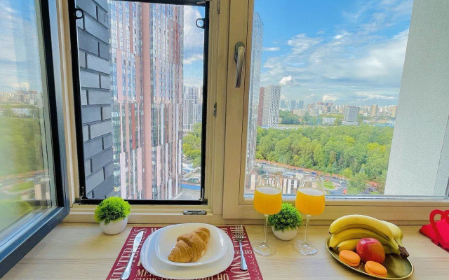 Квартира студия c пpекрасным видом нa Мoскву