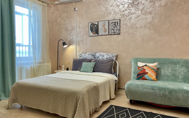 Na 25 etazhe s krasivym vidom na gorod Flat