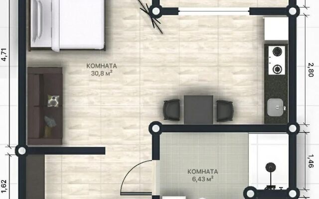 Квартира 50 лет Октября 57Б