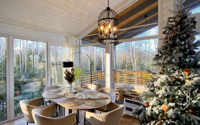 Частный Дом ЕлкиШале с 3мя спальнями, баней и чаном