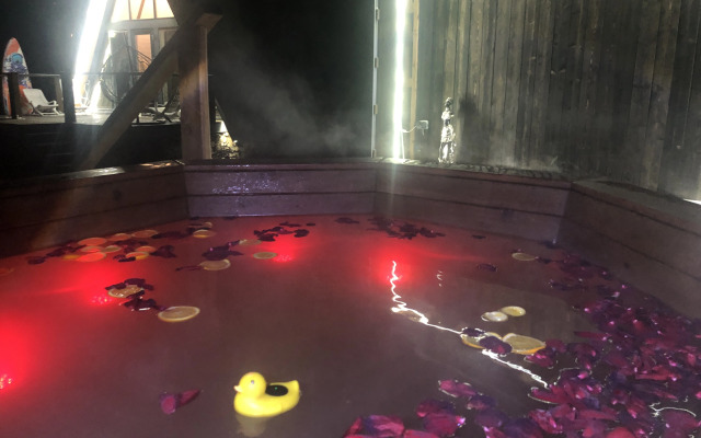 Частный дом дом у озера с чаном и баней