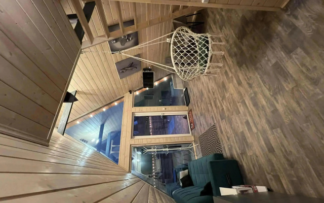 Частный дом Уютный у Реки с Чаном в Современном Стиле