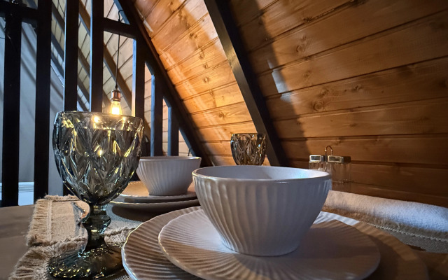 Частный дом А-фрейм с баней и чаном