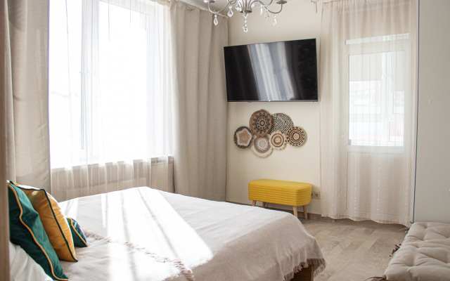 Квартира Уютная двухкомнатная квартира Манго дом с кондиционером и посудомойкой