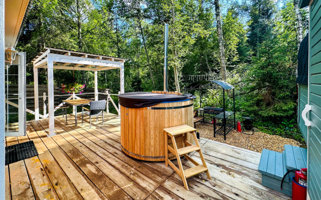 Шале Желтый домик в лесу на Живописной улице