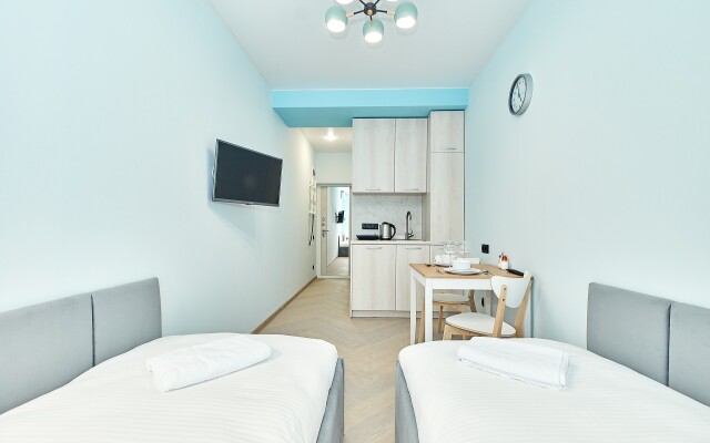 Квартира New Horizon Elans в скандинавском стиле с двумя отдельными кроватями