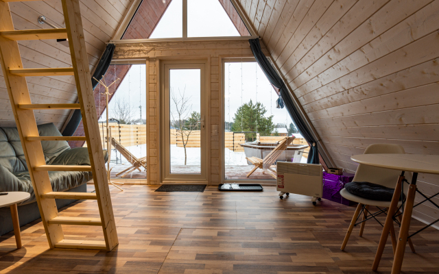 Глэмпинг Домики A-frame С Чаном или Купелью-Фурако