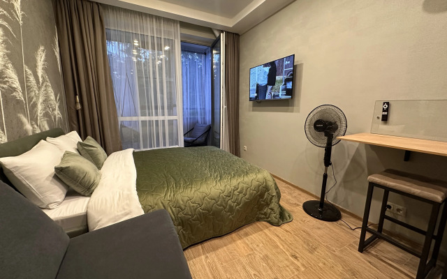 Studiya S Kachelyyu V Zelenogorske Flat