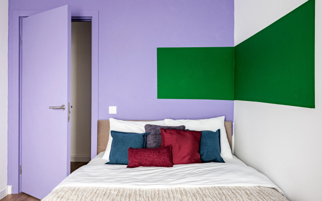 Квартира Гуашь Художника с видом на город