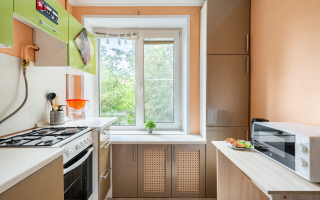 Prostornaya dvukhkomnatnaya Natali u parka Zyuzino Flat