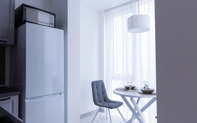 Апартаменты-студия 30 кв.м. с двуспальным диваном и панорамной зоной, 15 этаж