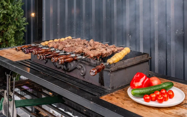 Частный дом А-фрейм Ручей с баней и дровах и чаном