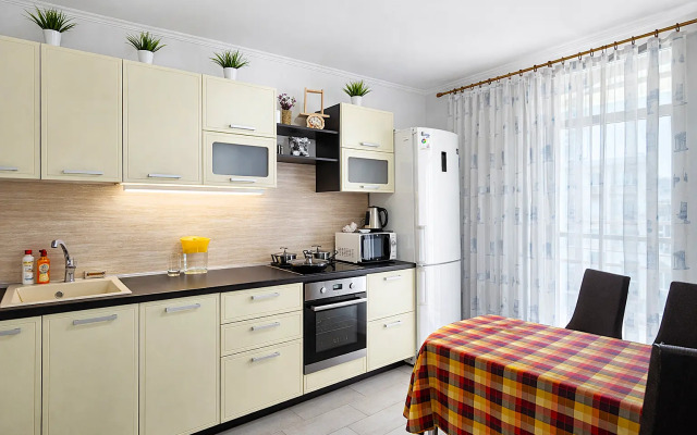 1-комн. апартаменты в ЖК "Новин" с большой кроватью