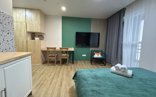 Апартаменты Современная Студия с видом на реку на Михайловской набережной