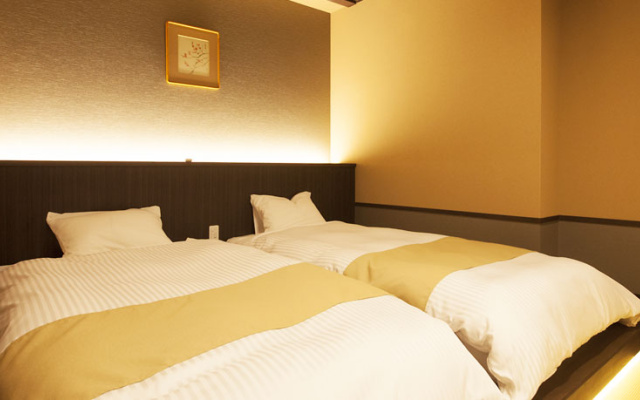 Japanese-Western-Style with Open-Air Bath Twin room (트윈 침대 2개) 사진 1