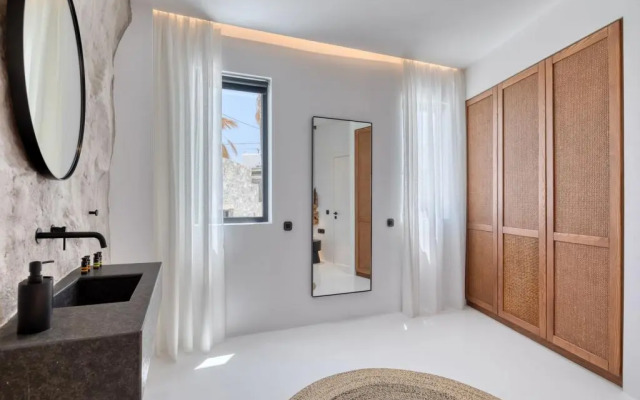 Mykonos Town Black Villa with Cave Heated Pool