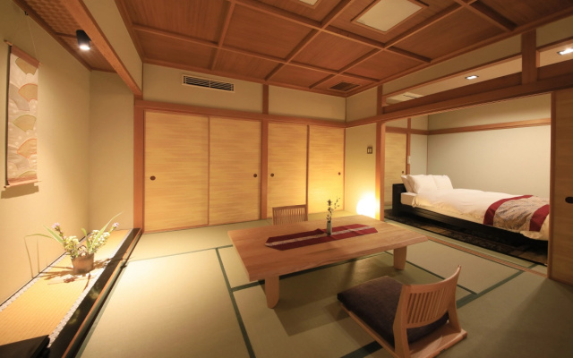 Japanese-Style with Half Open-Air Bath Double room (풀 더블 침대) 사진 2