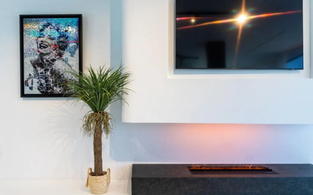 Mykonos Town Black Villa with Cave Heated Pool