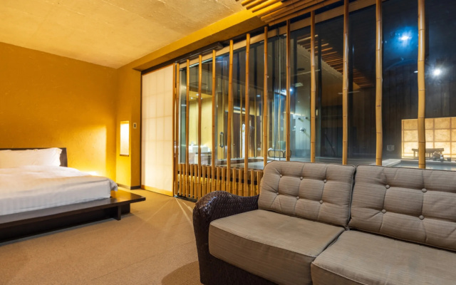 Premium with Open-Air Bath "HIBIKI" Double Suite (풀 더블 침대) 사진 1
