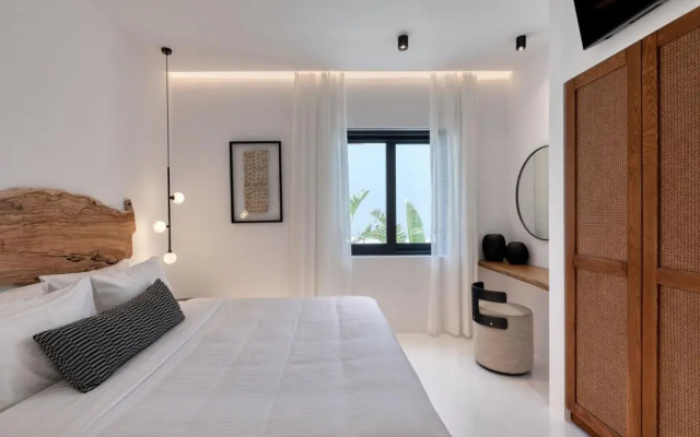 Mykonos Town Black Villa with Cave Heated Pool