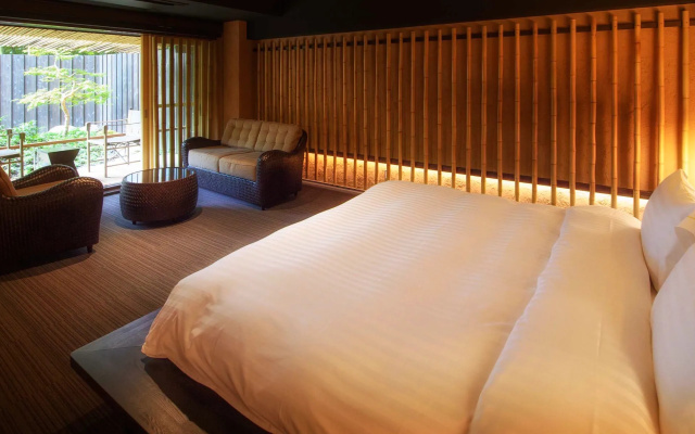 Deluxe with Open-Air Bath "KIRAMEKI" Double Suite (풀 더블 침대) 사진 1