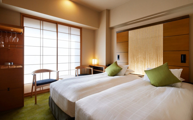 Standard (no desk) Twin room (트윈 침대 2개) 사진 1
