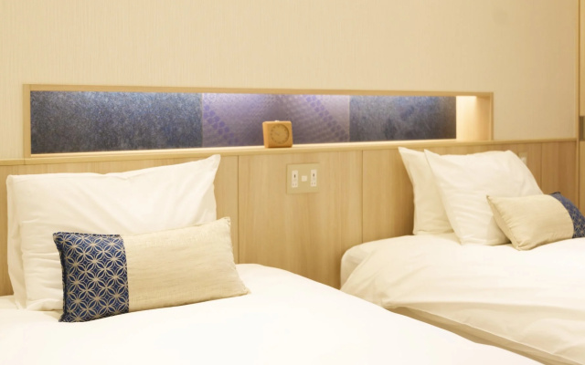 Japanese/Western Deluxe (with Open-air Bath) Twin room (트윈 침대 2개) 사진 2