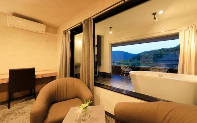 Western-style with Open-air Bath Double room (풀 더블 침대) 사진 3
