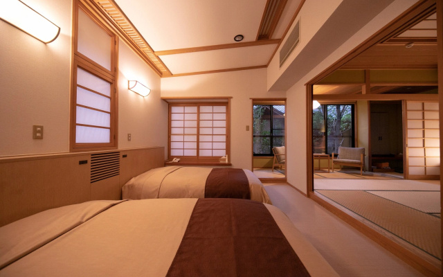 Detached House with Semi-Open-Air Bath Japanese-Western-Style Twin room (트윈 침대 2개) 사진 1