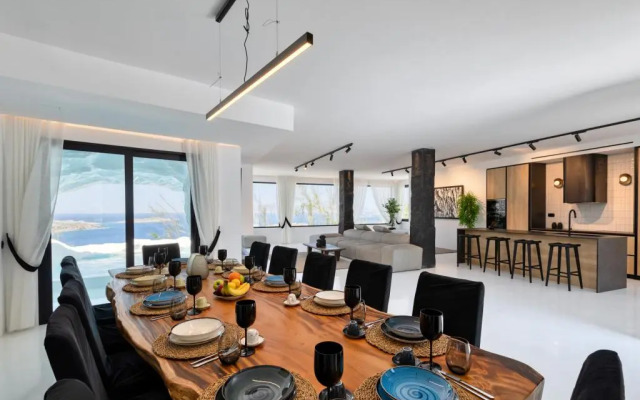 Mykonos Town Black Villa with Cave Heated Pool