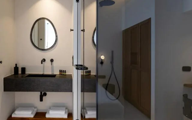 Mykonos Town Black Villa with Cave Heated Pool