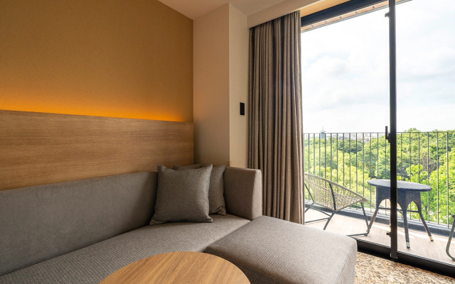 Double room with balcony and with garden view (풀 더블 침대) 사진 2