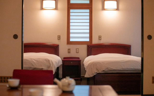 Detached with Open-Air Bath Japanese-Western-Style Twin room (트윈 침대 2개) 사진 1