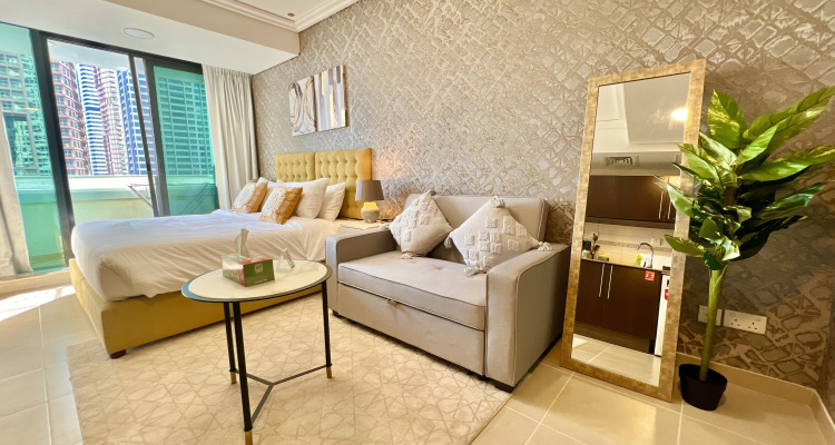 Cosmos Living Cozy Studio With Balcony Apartments