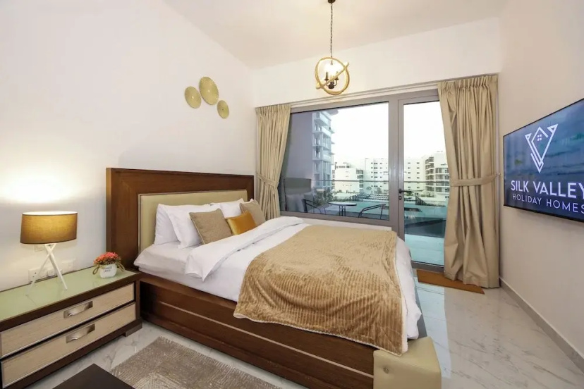 Silk Valley-Chic Studio near Masdar Park — комфортный отель в Абу