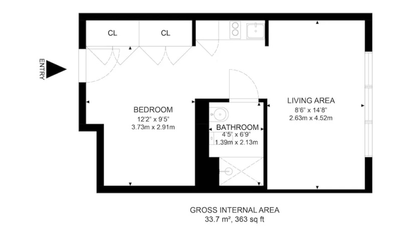 Cosy Studio Apartment in Canary Wharf — комфортный отель в Лондоне