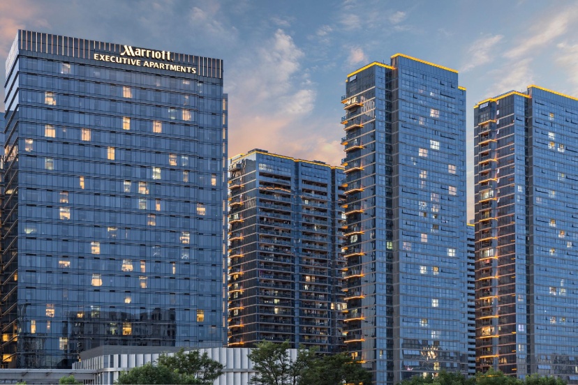 Marriott Executive Apartments Hangzhou Yuhang — отель с удобным расположением в Ханчжоу