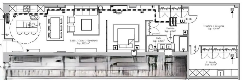 Flat 1 10m Walk to Bernab u Real Madrid Stadium — отель с удобствами в Мадриде