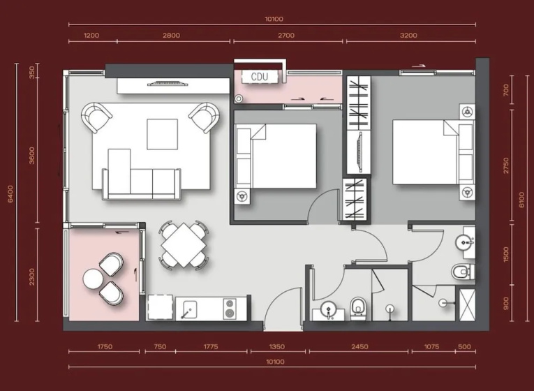 3110 - 2 Bedroom Seaview Deluxe Apt Unixx Pattaya — комфортный отель в Паттайе