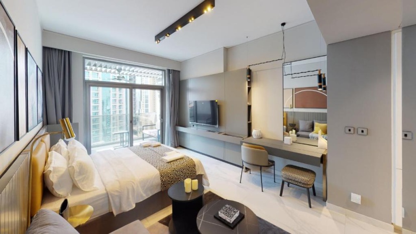 Hometown Apartments - Studio in Business Bay with luxury facilities — отель с удобствами в Дубае