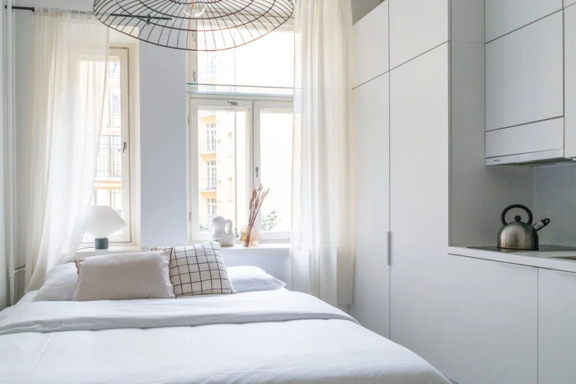 Central studio with spacious bathroom — отель с удобным расположением в Хельсинки