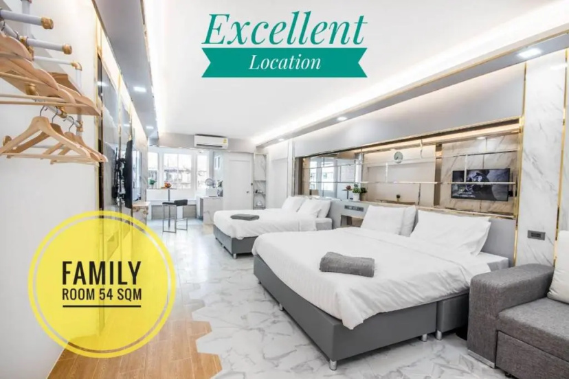 Family Hub Pratunam 6 FREE Airport pickup min 3nights and 4Adults stay — забронировать отель в Бангкоке
