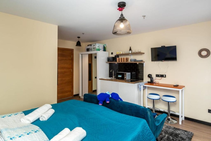 Stylish Studio Apartment with balcony — отель с удобным расположением в Гудаури