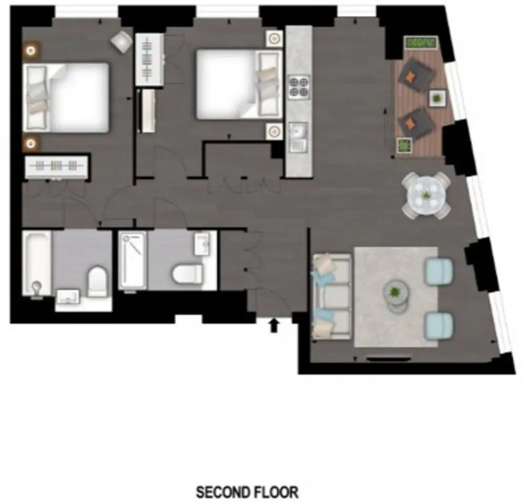 Luxurious 2 Bedroom Apartment With Winter Garden — комфортный отель в Лондоне