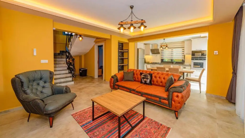 Söğüt 3 - 4 Bedroom with jacuzzi in Fethiye — забронировать отель в Фетхие