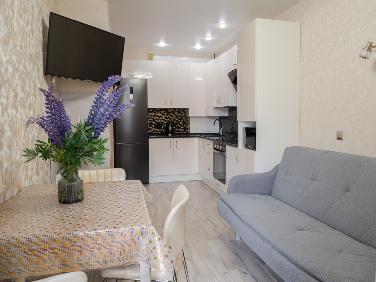 НаМореApartment's Квартира у Западного пляжа для семей с детьми — забронировать отель в Зеленоградске