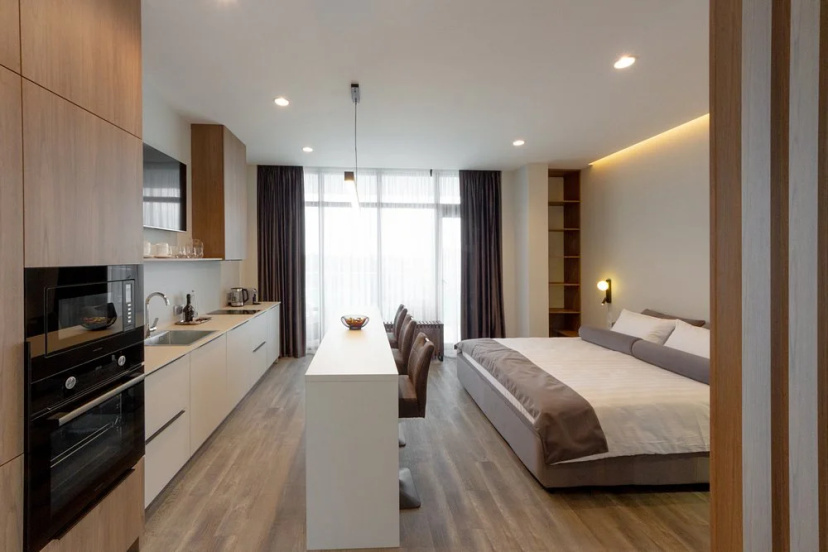 Apartamenty 4Kajf Atlantis 433 s vidom na more — отель в Зеленоградске, Россия