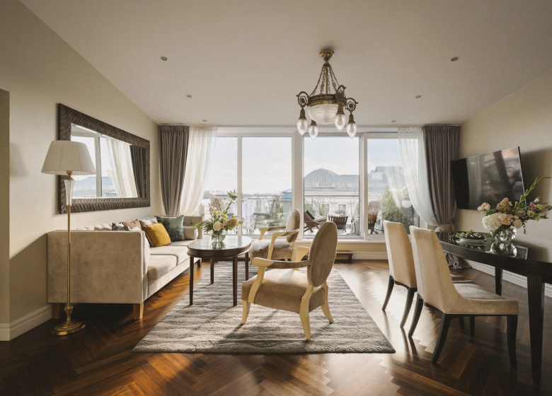 Апартаменты Minin Apartments Мансарда с террасой и видом на Невский 170 кв.м. — комфортный отель в Санкт-Петербурге