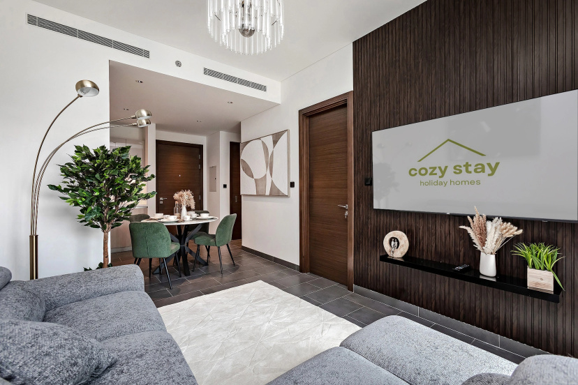 Апартаменты Вдохновляющие 1BR в Sobha Hartland — отель с удобствами в Дубае